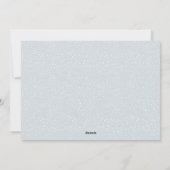 雪のフレームがシンプルな温かい願いの一枚写真 シーズンカード (裏面)