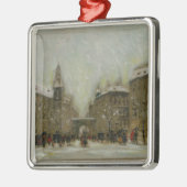 雪のブダペスト メタルオーナメント (左)