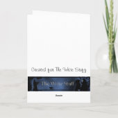 雪のブランクのメッセージカードの足跡 カード (裏面)