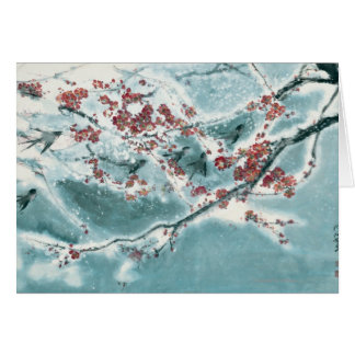 雪のプラム花