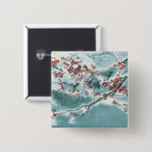 雪のプラム花 缶バッジ (正面&裏面)