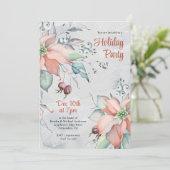 雪のプンセッティアのホリデーパーティー 招待状 (スタンド正面)