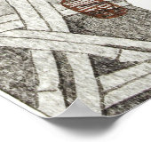 雪のヘロン – Ohara Koson -ヴィンテージアート ポスター (角)