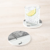 雪のベンチと木 コースター (側面)