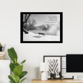 雪のベンチを静かに ポスター (ホームオフィス)