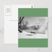 雪のベンチを静かに ポストカード (正面/裏面)