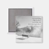 雪のベンチを静かに マグネット (正面/裏面)