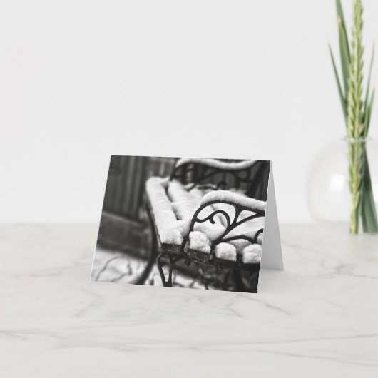 雪のベンチ カード (正面)