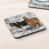 雪のペンキの馬 コースター (左側)