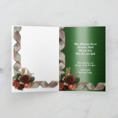 雪のホリデーカードのクリスマスツリー シーズンカード (内部)