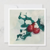 雪のホーリー シーズンカード (正面)