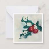 雪のホーリー ノートカード (正面)