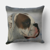 雪のボクサー犬 クッション (裏面)