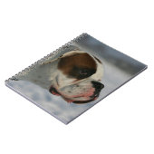 雪のボクサー犬 ノートブック (左側)