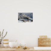 雪のポスターの小さな高山村 ポスター (キッチン)