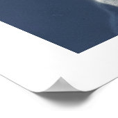 雪のポスターの足跡 ポスター (角)