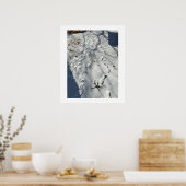 雪のポスターの足跡 ポスター (キッチン)