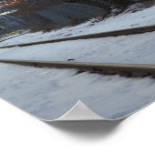 雪のポスター付きトラック ポスター (角)