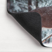 雪のマウスパッドのシカ マウスパッド (コーナー)