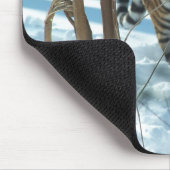 雪のマウスパッドのシベリアトラの歩く マウスパッド (コーナー)