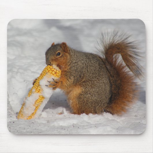 雪のマウスパッドのリス マウスパッド (正面)