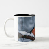 雪のマグのオスのBullfinch ツートーンマグカップ (左)