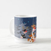 雪のマグのトナカイ コーヒーマグカップ (正面左)