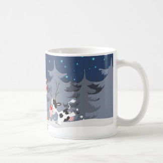 雪のマグのトナカイ コーヒーマグカップ