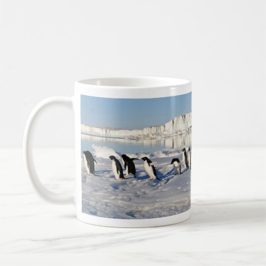 雪のマグカップにペンギン コーヒーマグカップ (左)