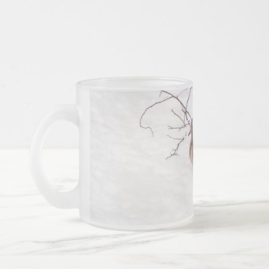 雪のマグカップに潜る フロストグラスマグカップ (左)