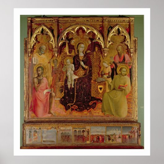 雪のマドンナのアルタルピース、c.1430-32 ( ポスター (正面)