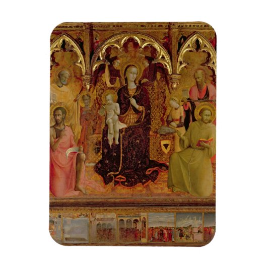 雪のマドンナのアルタルピース、c.1430-32 ( マグネット (縦)