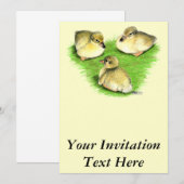 雪のマラードアヒル 招待状 (正面/裏面)