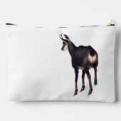 雪のミニマル上でアルパインシャモア山ヤギ アクセサリーポーチ (裏面)