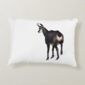 雪のミニマル上でアルパインシャモア山ヤギ アクセントクッション (裏面)