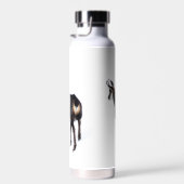 雪のミニマル上でアルパインシャモア山ヤギ ウォーターボトル (右面)