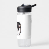 雪のミニマル上でアルパインシャモア山ヤギ ウォーターボトル (左面)