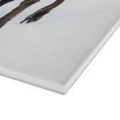 雪のミニマル上でアルパインシャモア山ヤギ カッティングボード (角)