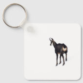 雪のミニマル上でアルパインシャモア山ヤギ キーホルダー (正面)