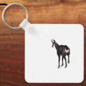 雪のミニマル上でアルパインシャモア山ヤギ キーホルダー (正面)