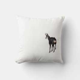 雪のミニマル上でアルパインシャモア山ヤギ クッション