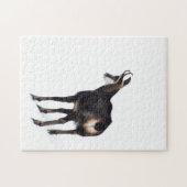 雪のミニマル上でアルパインシャモア山ヤギ ジグソーパズル (横)