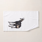 雪のミニマル上でアルパインシャモア山ヤギ ハンドタオル (ハンドタオル)