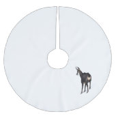 雪のミニマル上でアルパインシャモア山ヤギ ブラッシュドポリエステルツリースカート (正面)