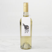 雪のミニマル上でアルパインシャモア山ヤギ ボトルネックタグ (ボトル)