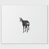 雪のミニマル上でアルパインシャモア山ヤギ ラッピングペーパー (フラット)