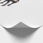 雪のミニマル上でアルパインシャモア山ヤギ ラッピングペーパー (角)