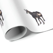 雪のミニマル上でアルパインシャモア山ヤギ ラッピングペーパー (ロールコーナー)