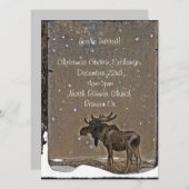 雪のムース 招待状 (正面/裏面)