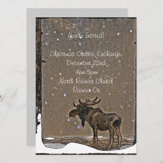 雪のムース 招待状 (正面/裏面)